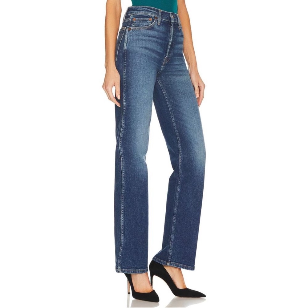 RE/DONE Women Size 31‎ 90s High Rise Loose Jeans Blue Jetty NWT